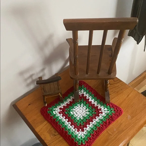 Wooden Rocking Chair Set - Picture 3 of 3